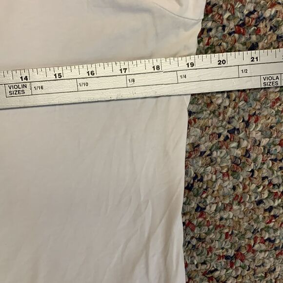 Lauren Ralph Lauren White Cotton Navy Embroidered Crest LS T-Shirt Size L-Petite - Picture 7 of 10